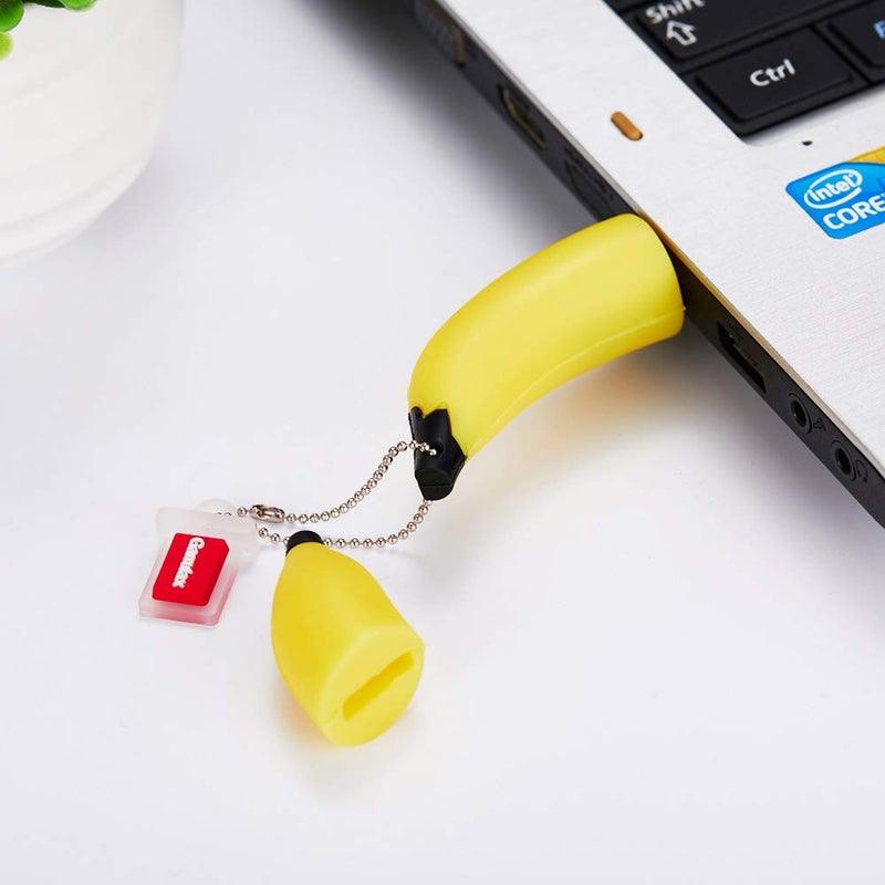 GARRULAX USB Flash Drive, 8GB / 16GB / 32GB Novelty Cute Cartoon USB Memory Stick Date Storage Pendrive Thumb Drives for Kids Children Collegue Student (16GB, Banana) - Image 5